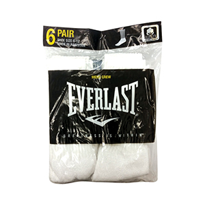 Everlast® Men's White Crew Socks-6pk.